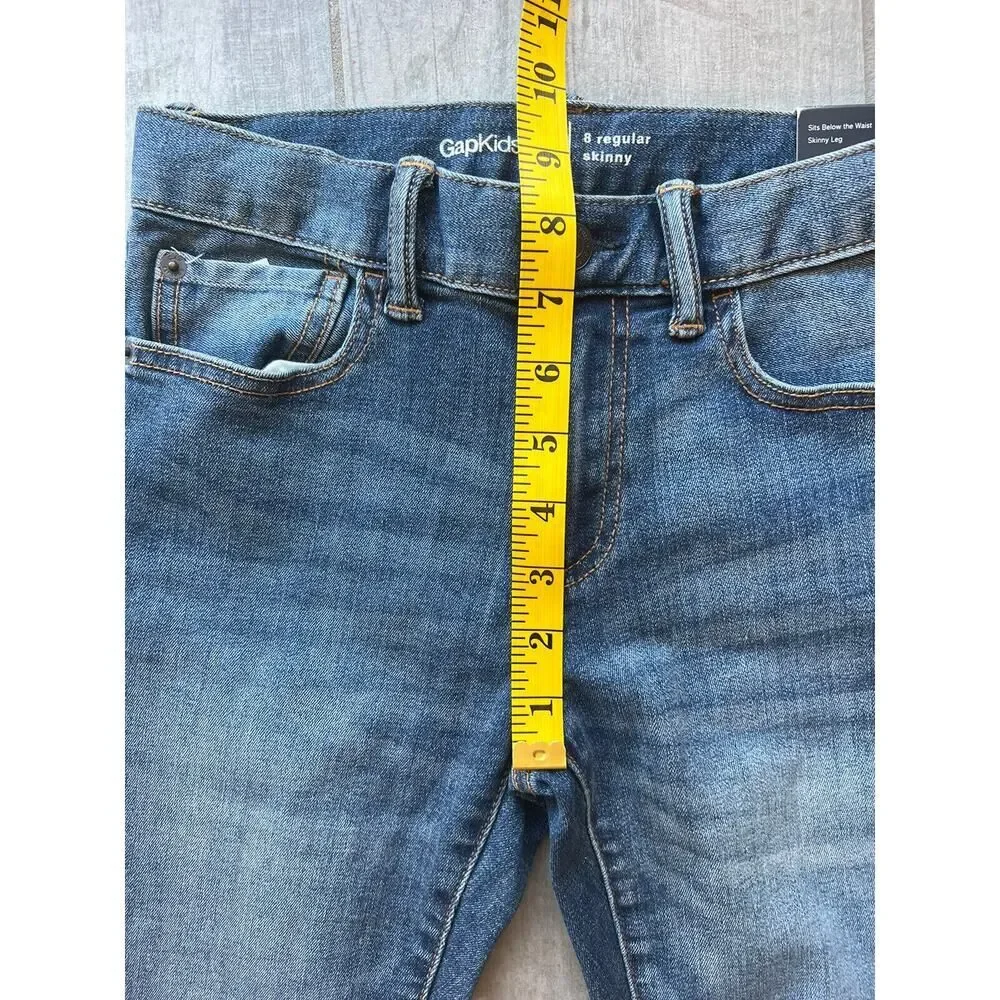 Gap Kids Boys Stretch Denim Jeans Fantastiflex NEW Skinny Leg Medium Wash 8 Reg